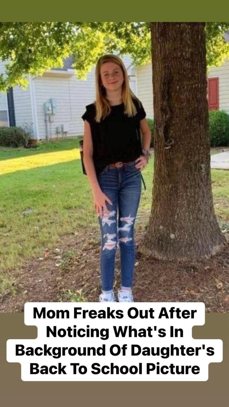 Mom Freaks Out After Noticing What’s In Background Of Daughter’s Back To School Picture