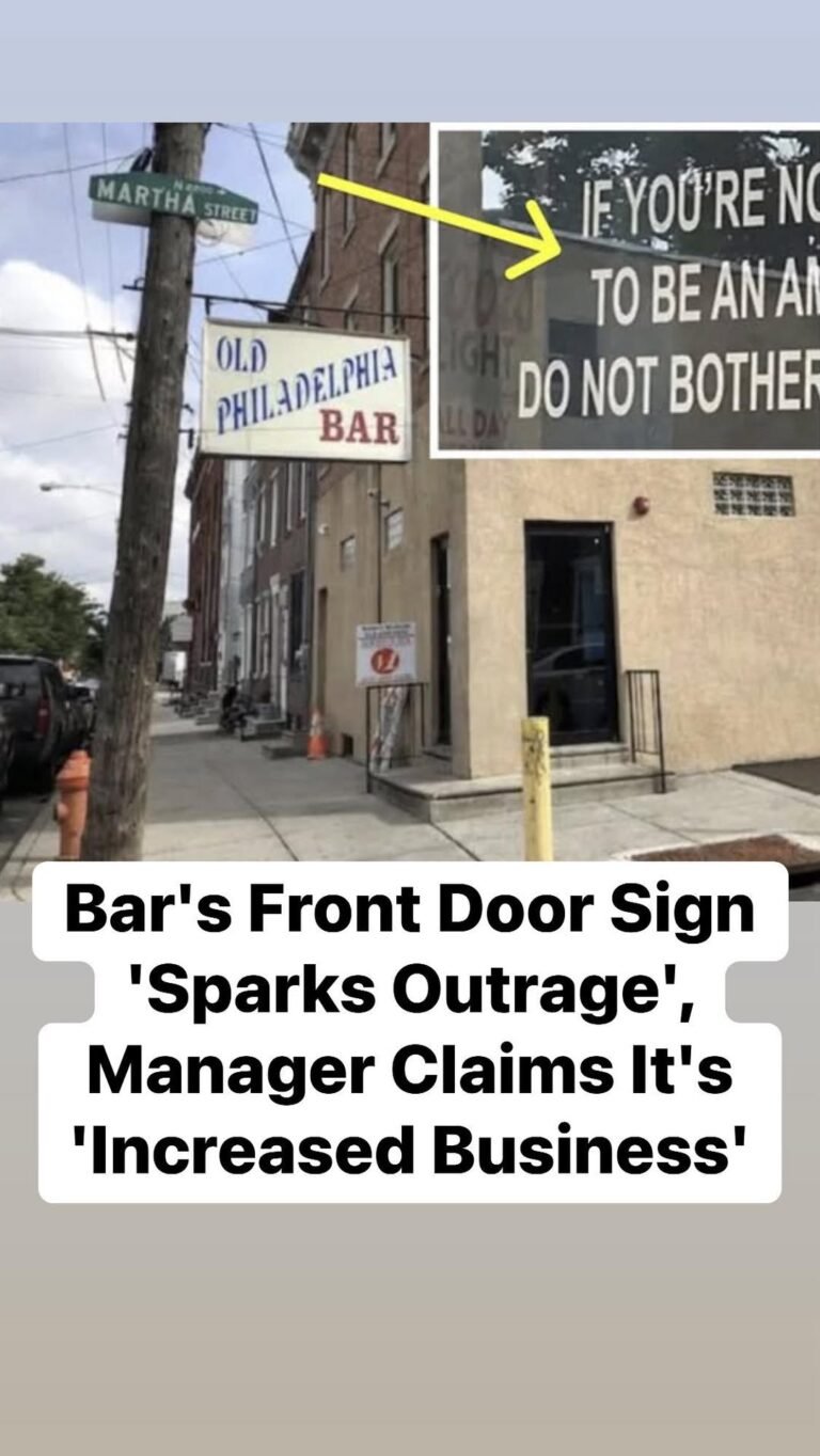 Bar’s Front Door Sign ‘Sparks Outrage’, Manager Claims It’s ‘Increased Business’